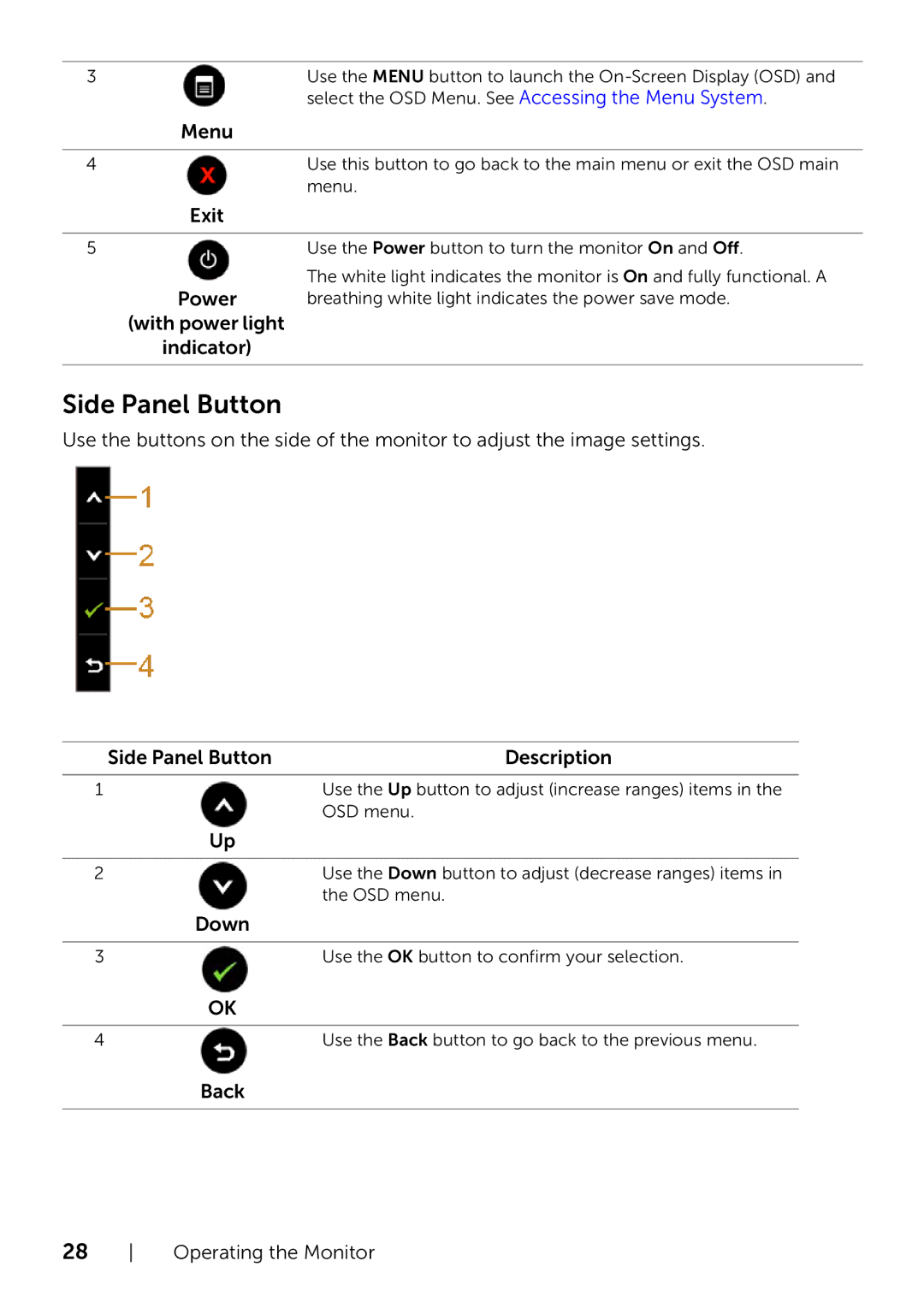 Dell 320-9738 manual Side Panel Button 