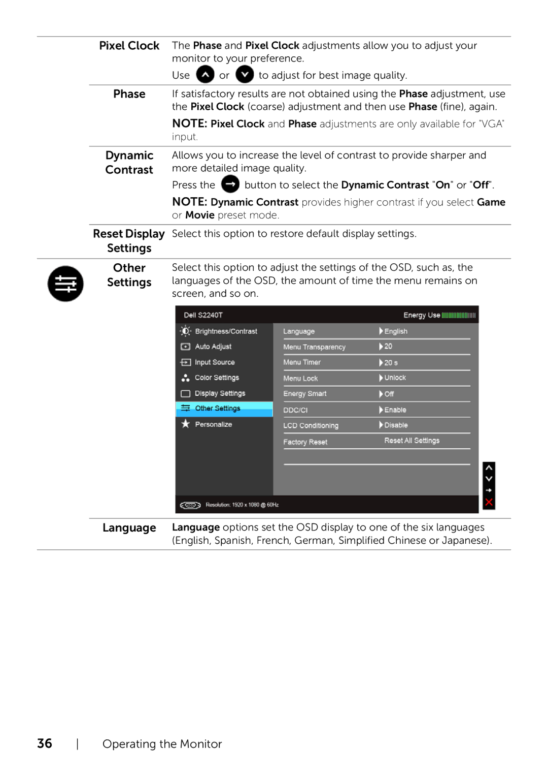 Dell 320-9738 manual Dynamic, Contrast 