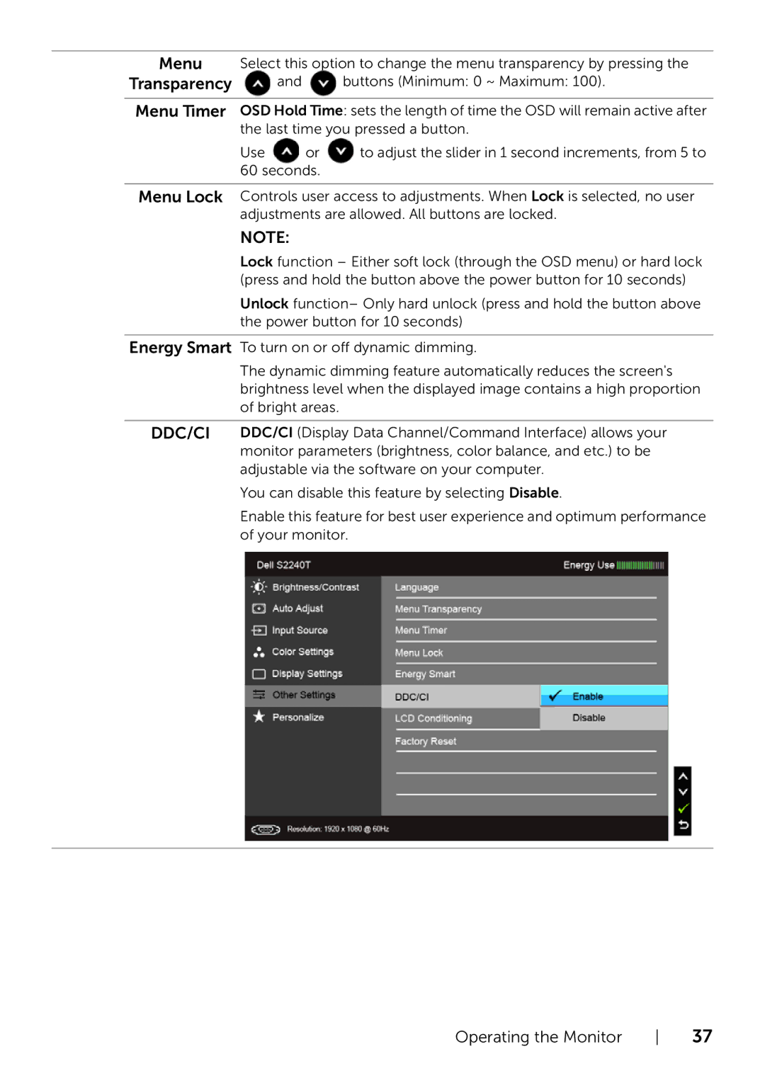 Dell 320-9738 manual Operating the Monitor 