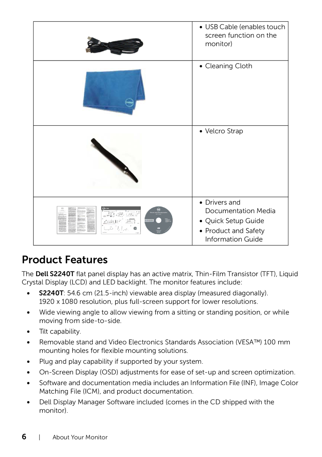 Dell 320-9738 manual Product Features 