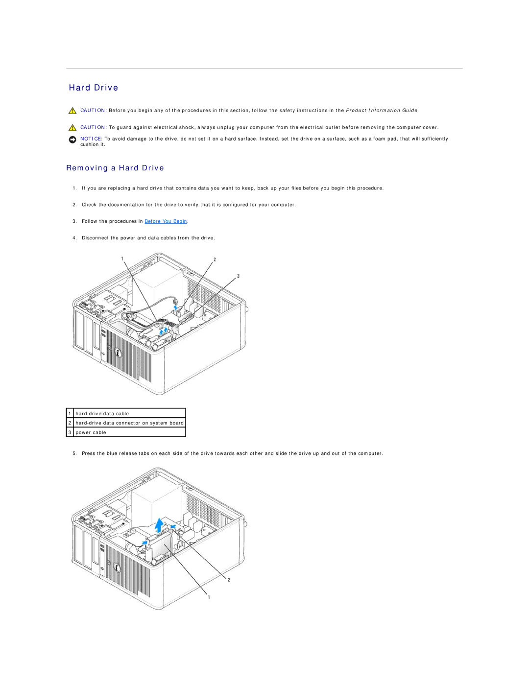 Dell 320 manual Hard Drive 