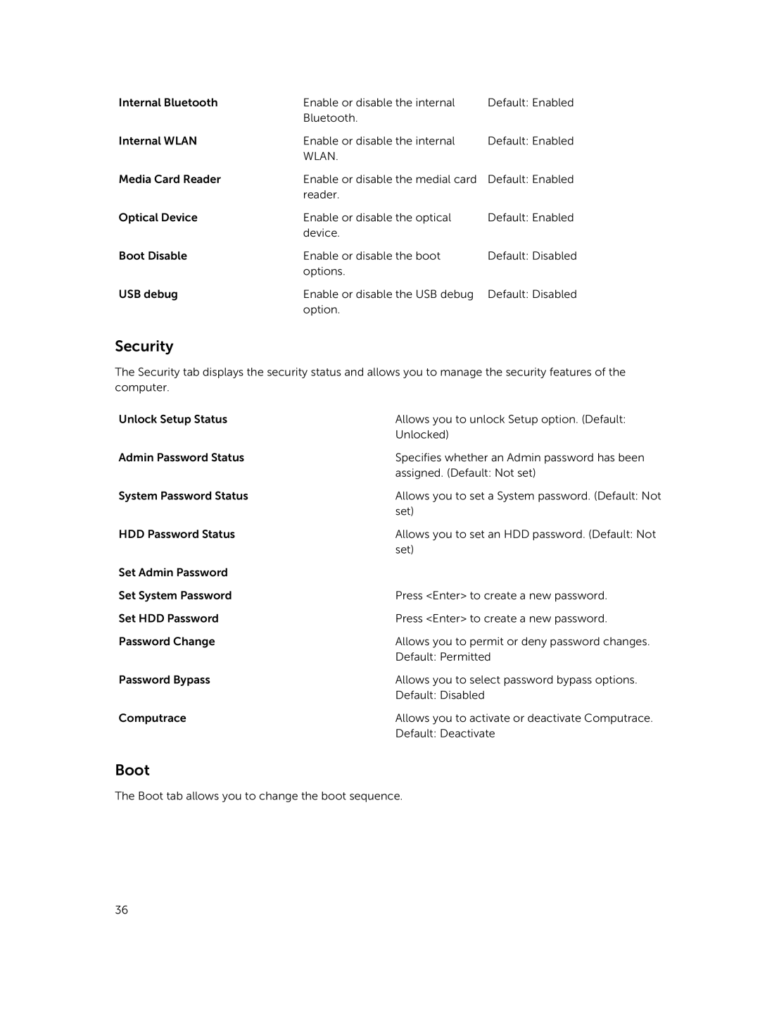 Dell 3445 owner manual Security 