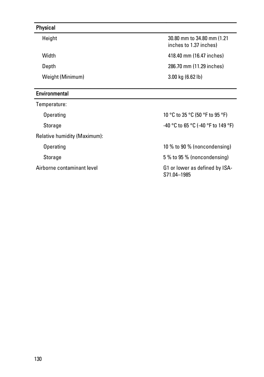 Dell 3450 owner manual Environmental 