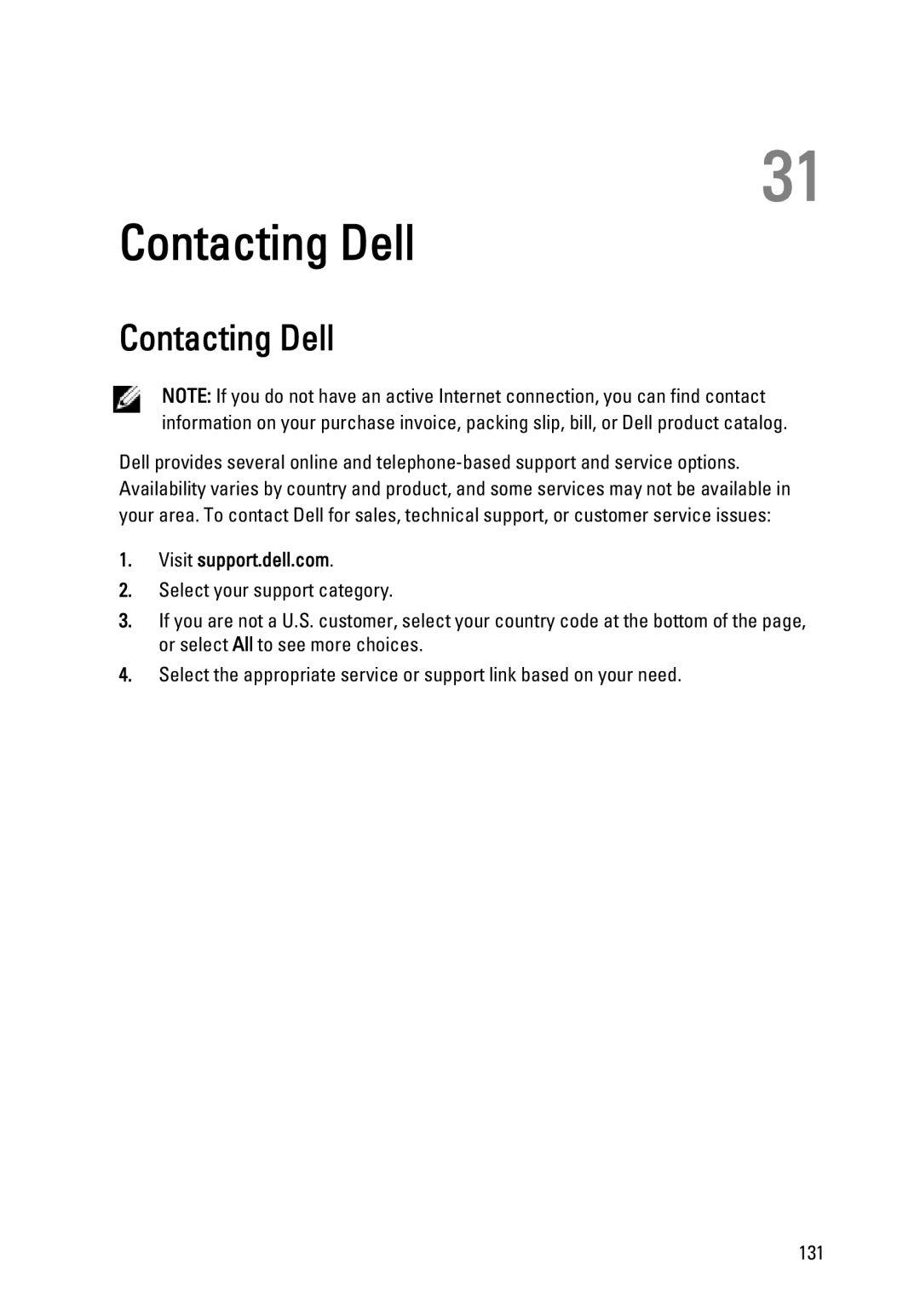 Dell 3450 owner manual Contacting Dell, Visit support.dell.com 