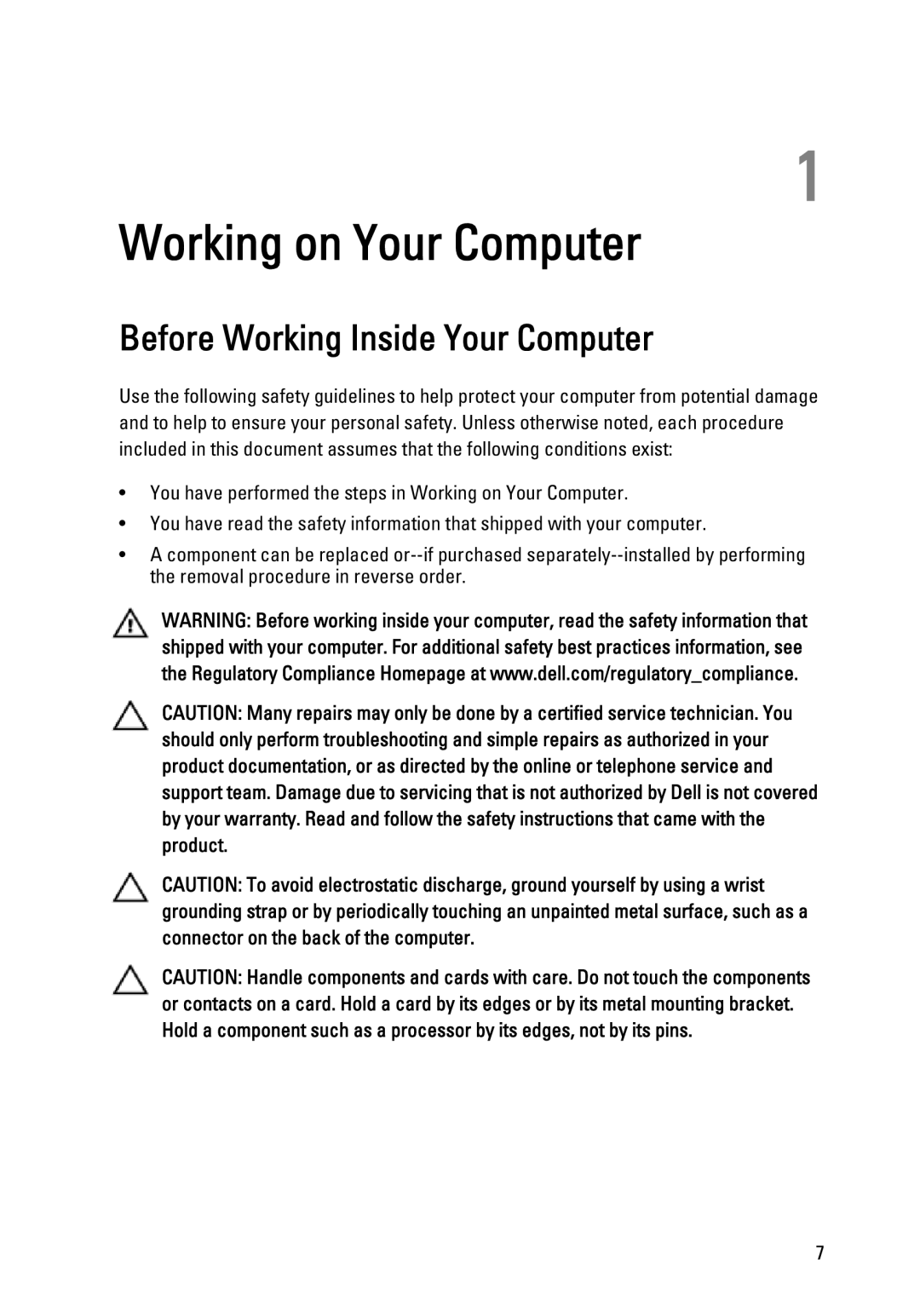 Dell 3450 owner manual Working on Your Computer, Before Working Inside Your Computer 