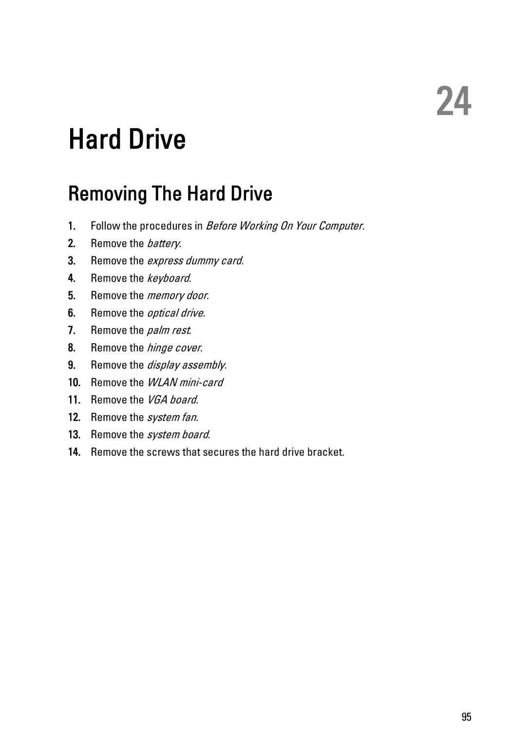 Dell 3450 owner manual Removing The Hard Drive 