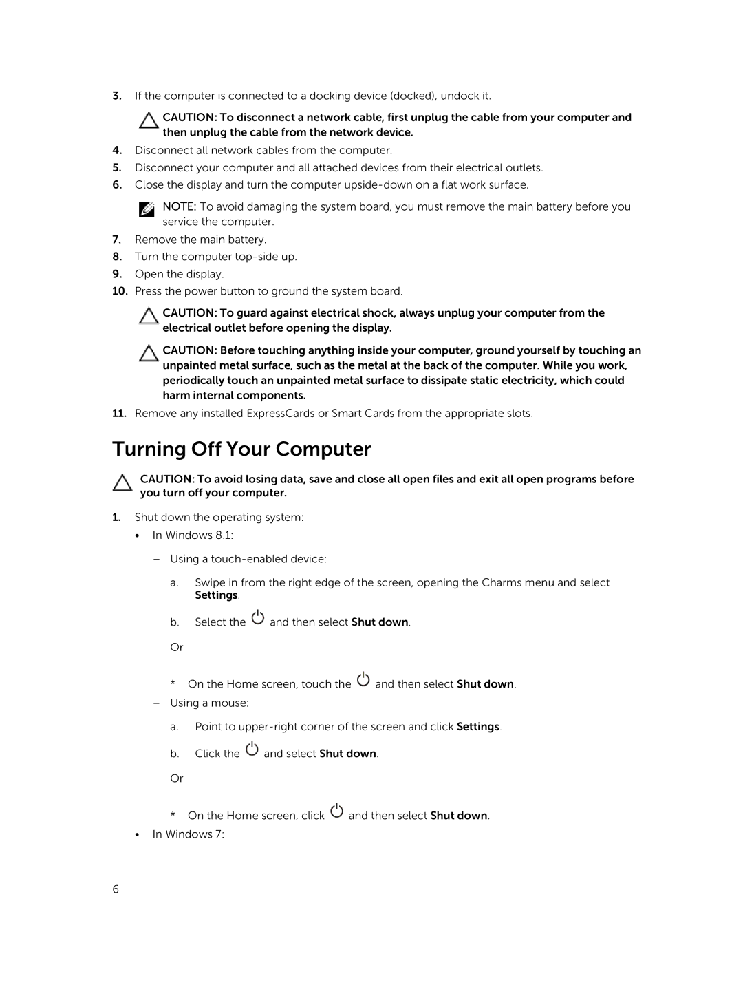 Dell 3450 owner manual Turning Off Your Computer 