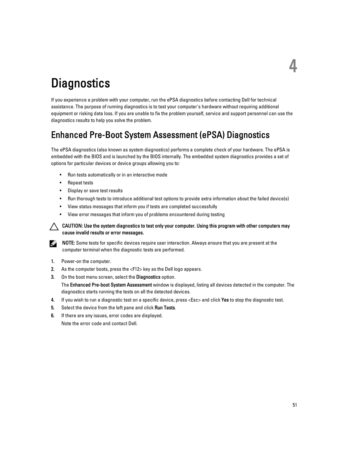 Dell 3460 owner manual Enhanced Pre-Boot System Assessment ePSA Diagnostics 