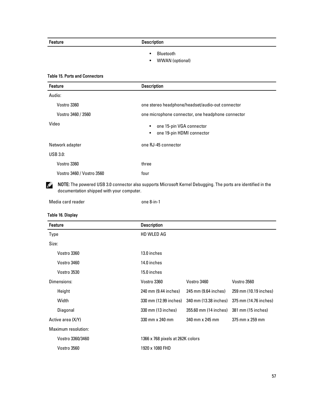 Dell 3460 owner manual HD Wled AG 