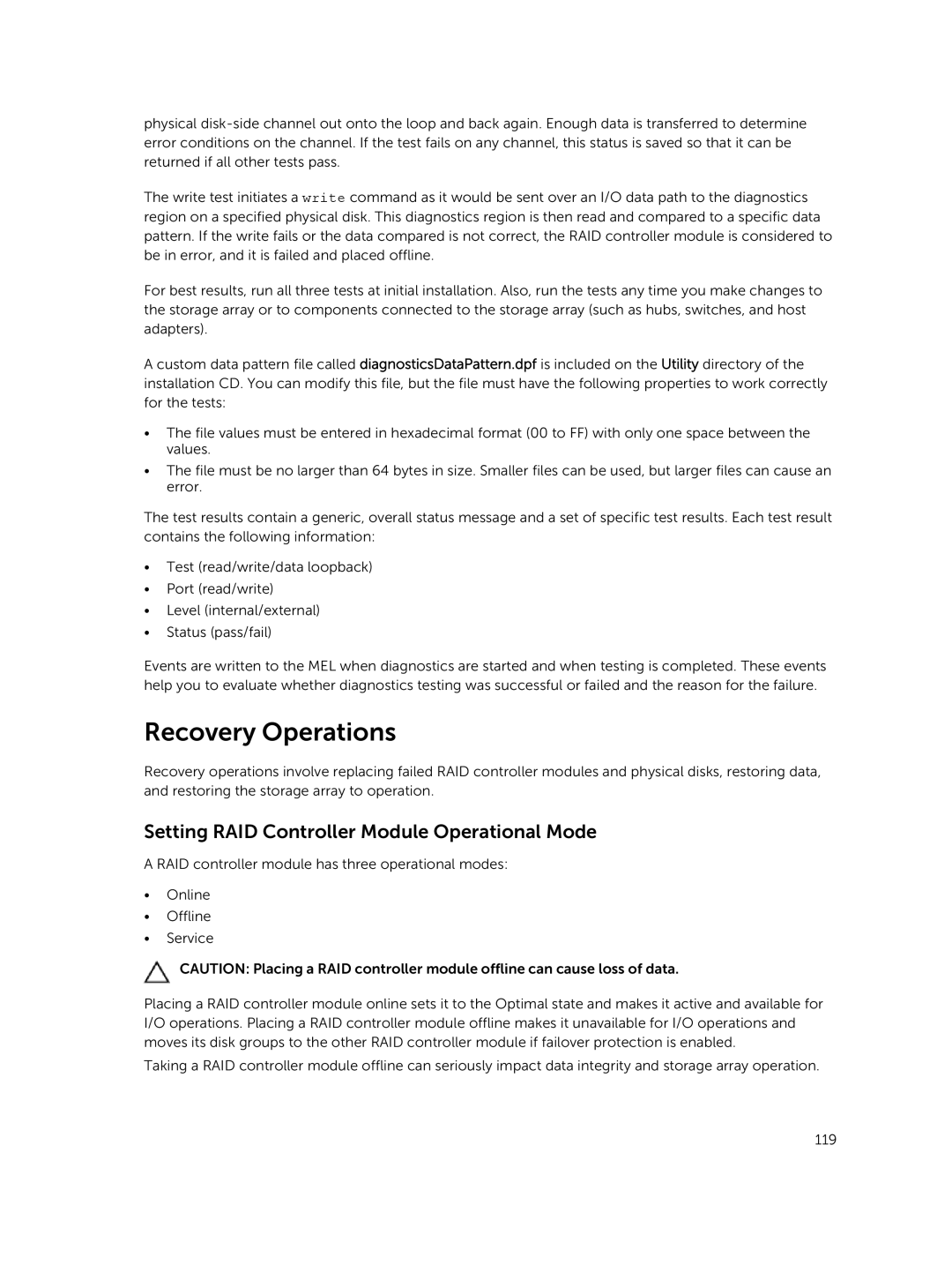 Dell 36XX, 34XX, 38XX, 32XX manual Recovery Operations, Setting RAID Controller Module Operational Mode 