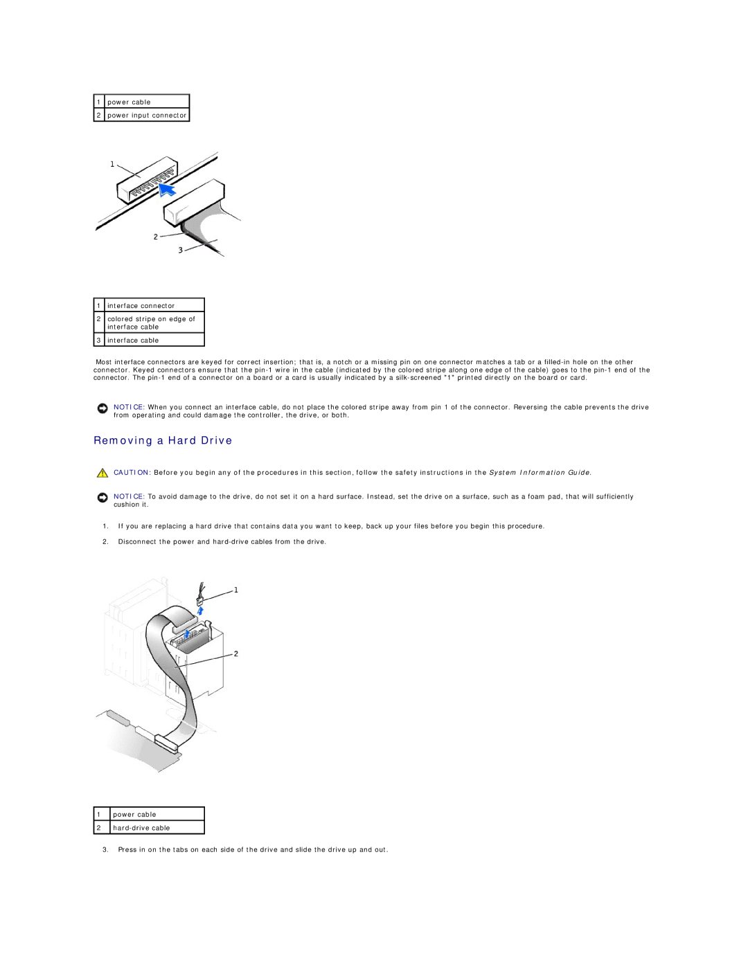 Dell 350 manual Removing a Hard Drive 