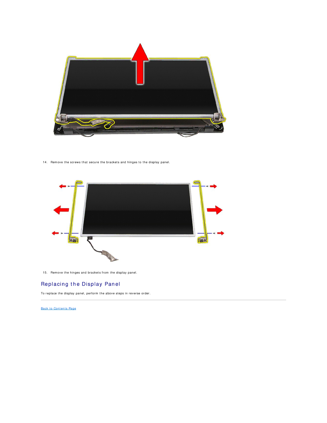 Dell 3500 specifications Replacing the Display Panel 