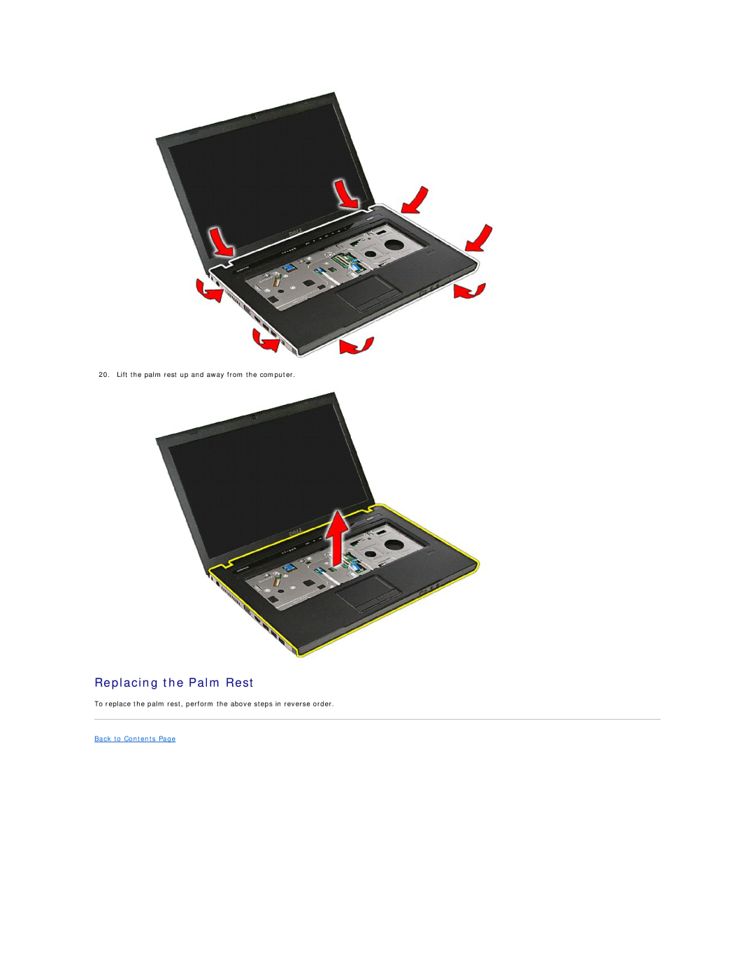 Dell 3500 specifications Replacing the Palm Rest 