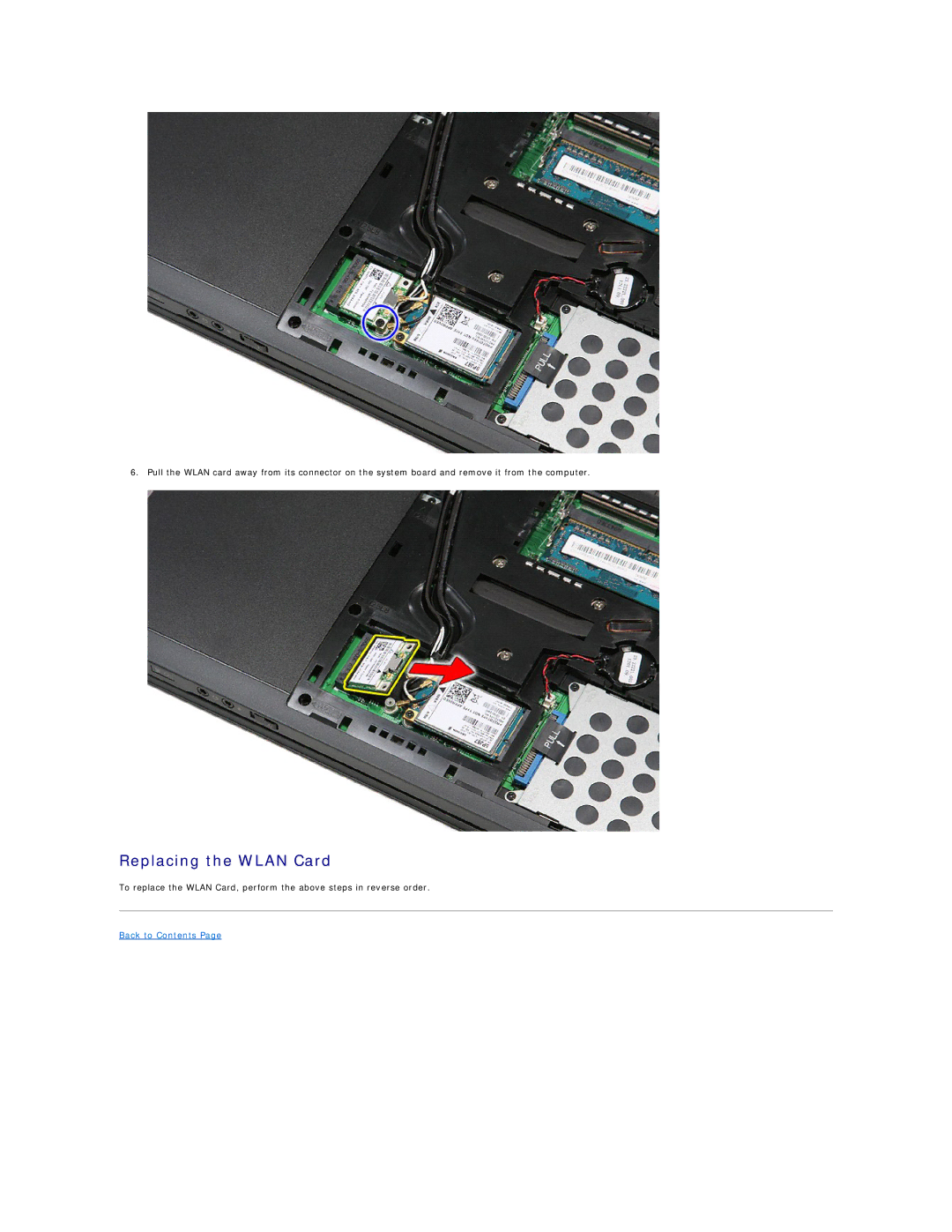 Dell 3500 specifications Replacing the Wlan Card 