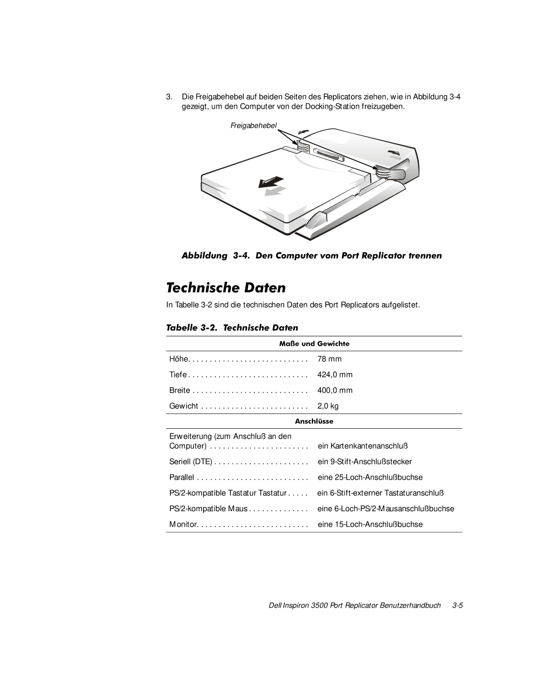 Dell 3500 manual 7HFKQLVFKHDWHQ 