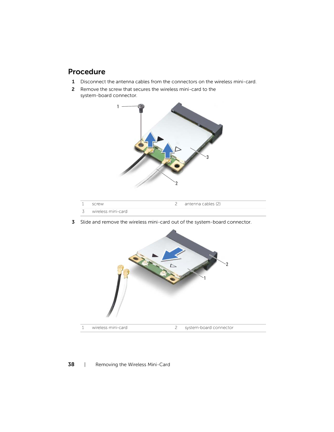 Dell 3521, 5521 manual Wireless mini-card 