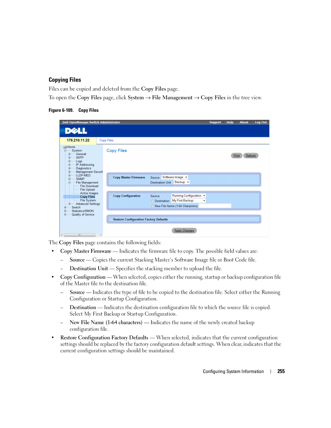 Dell 3548 manual Copying Files, Copy Files 