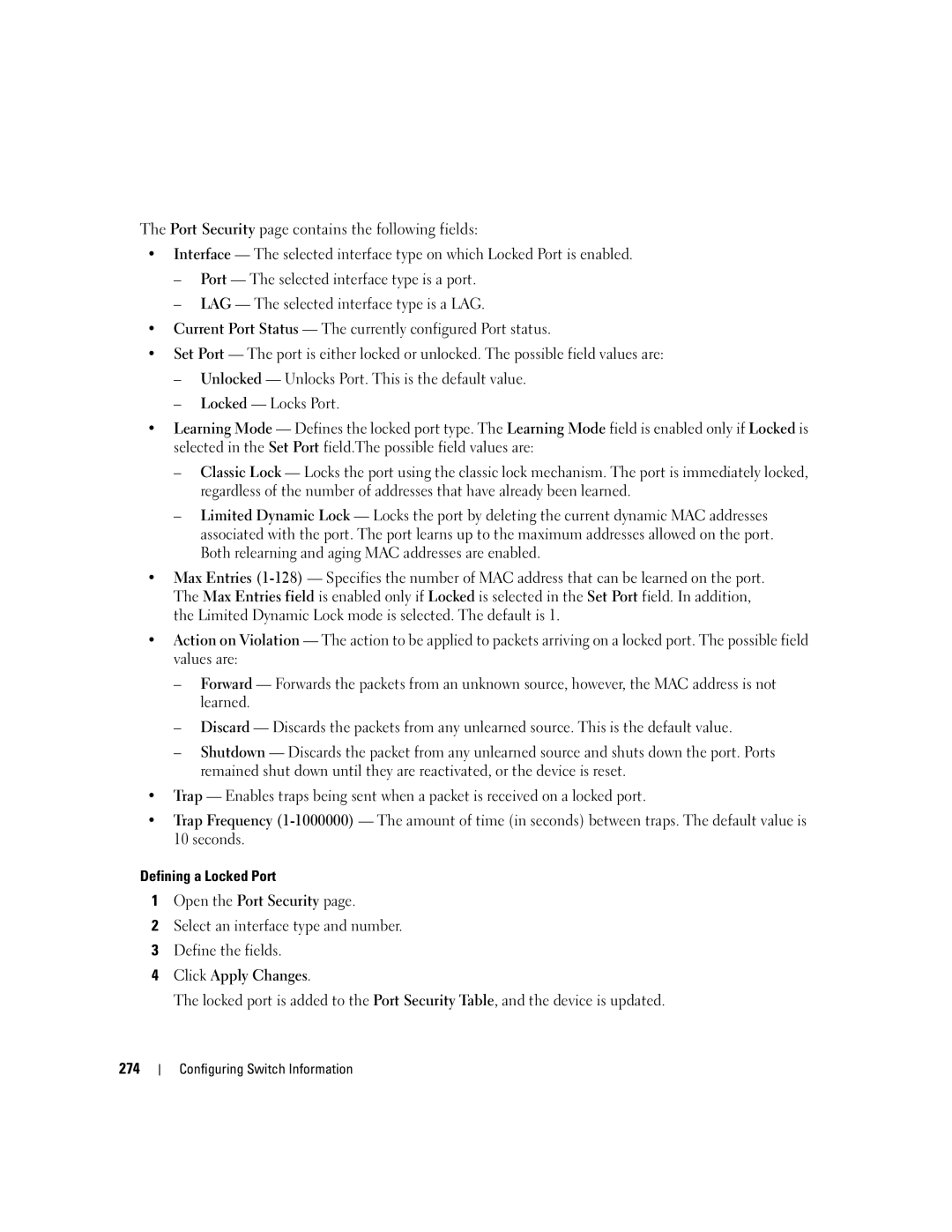 Dell 3548 manual Configuring Switch Information 