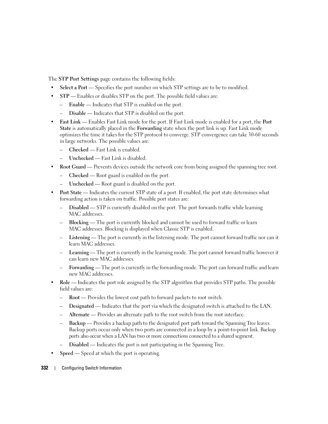 Dell 3548 manual Configuring Switch Information 