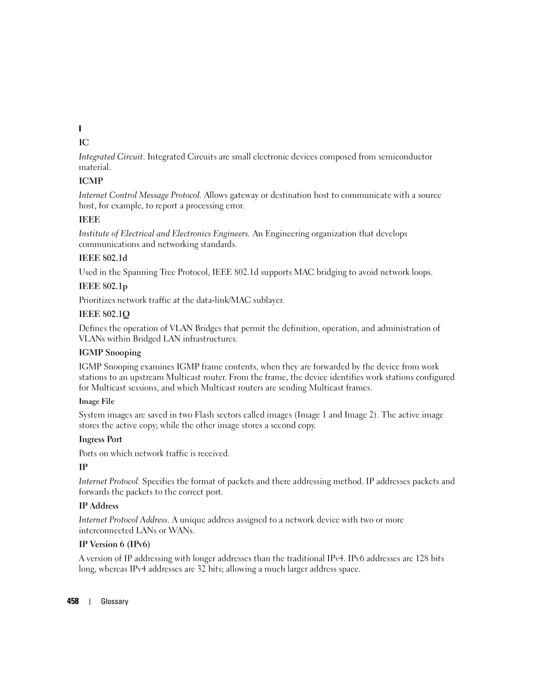 Dell 3548 manual Icmp 