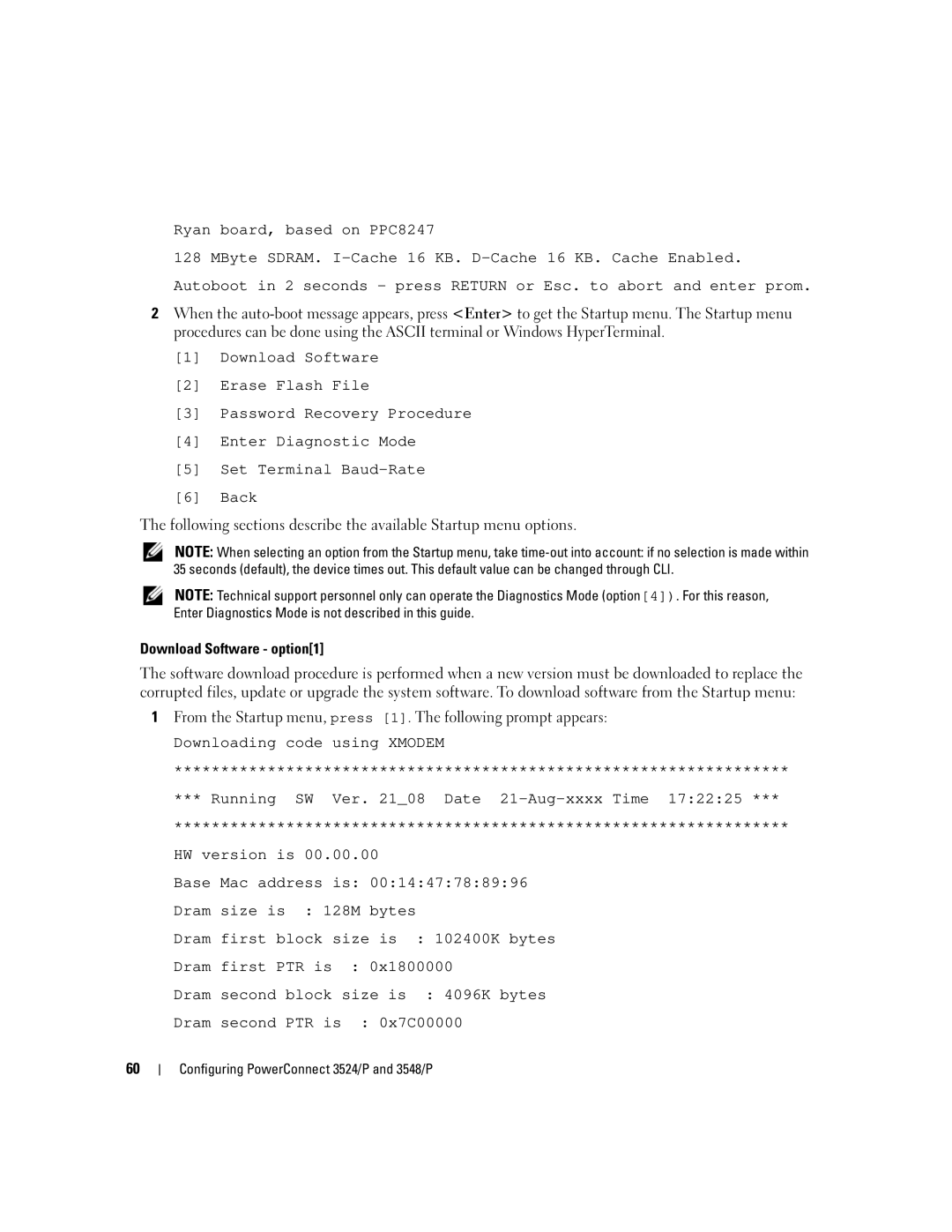 Dell 3548 manual From the Startup menu, press 1. The following prompt appears 