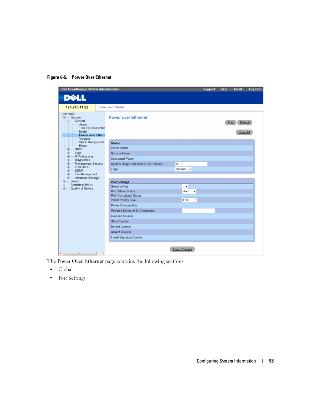 Dell 3548 manual Power Over Ethernet 