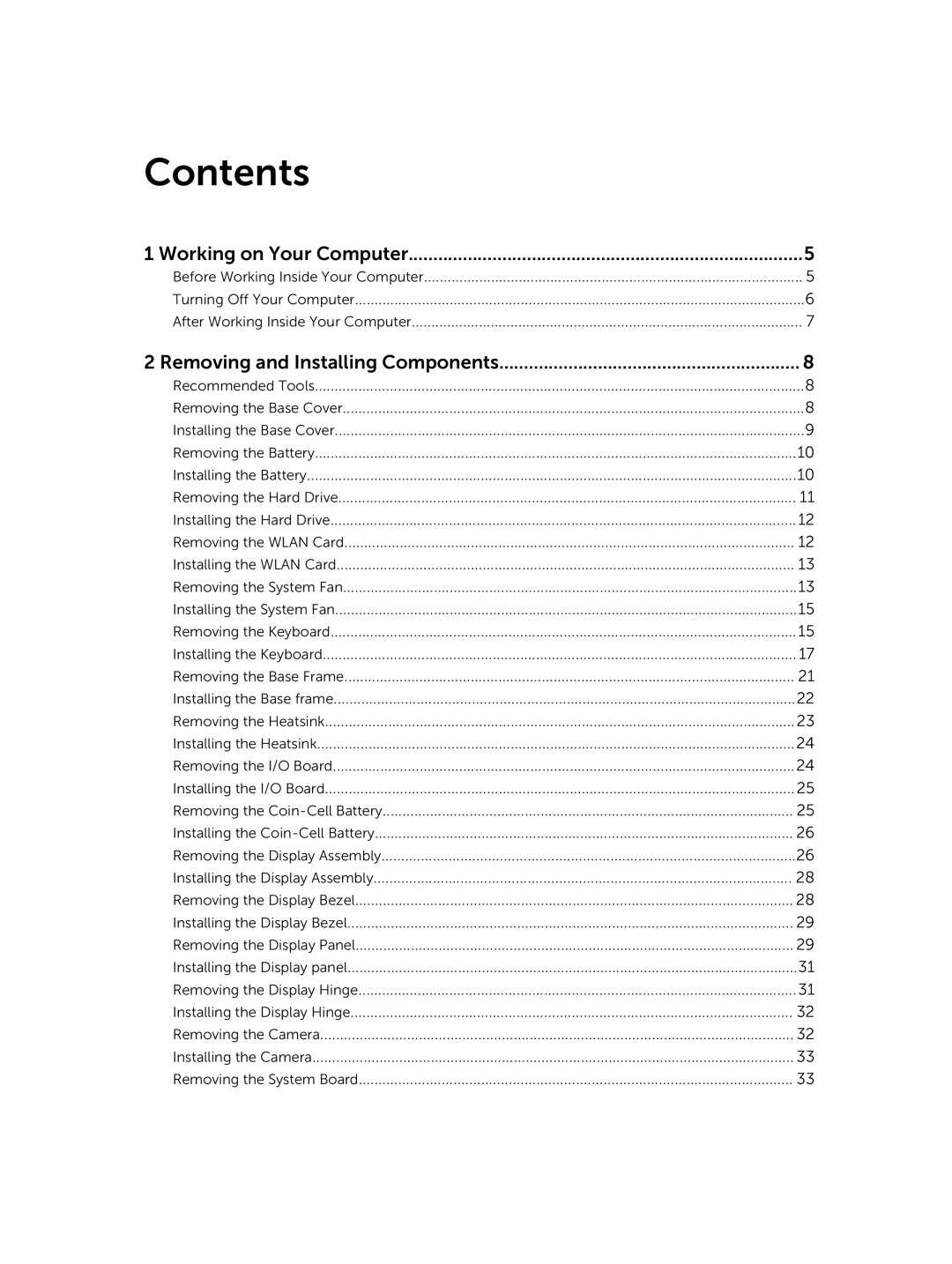 Dell 3550 owner manual Contents 