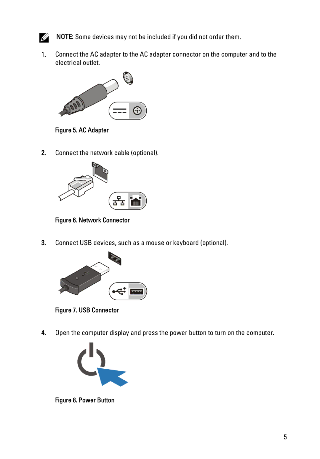 Dell 3460, 3560 manual Connect the network cable optional 