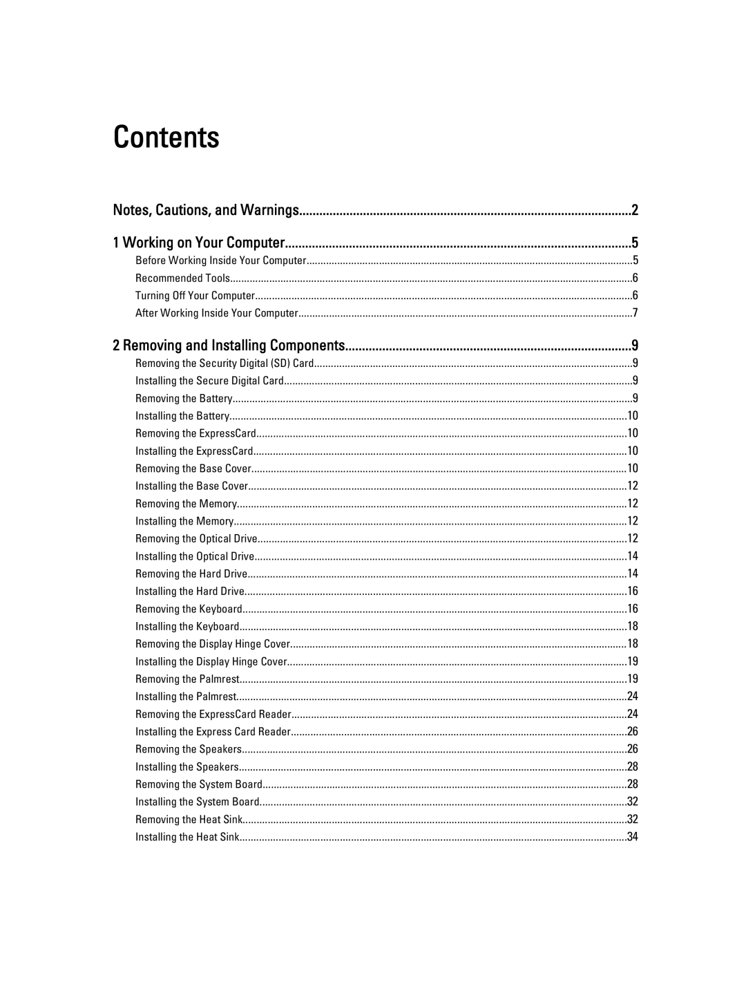 Dell 3560 owner manual Contents 