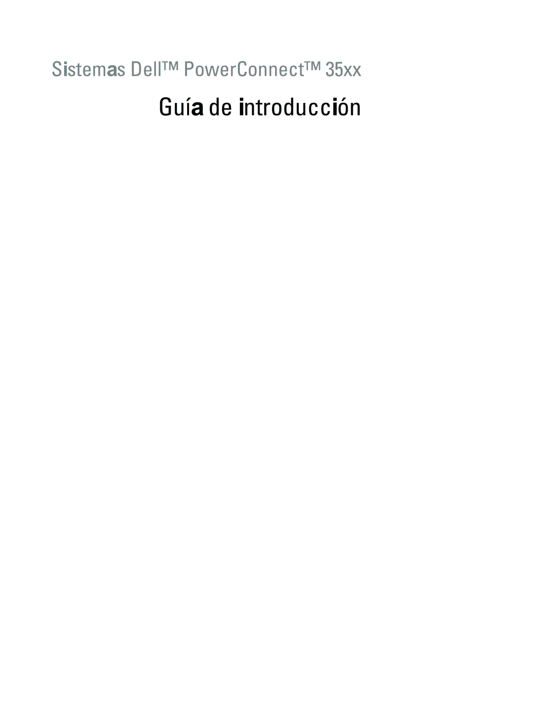 Dell 35XX manual Guía de introducción 