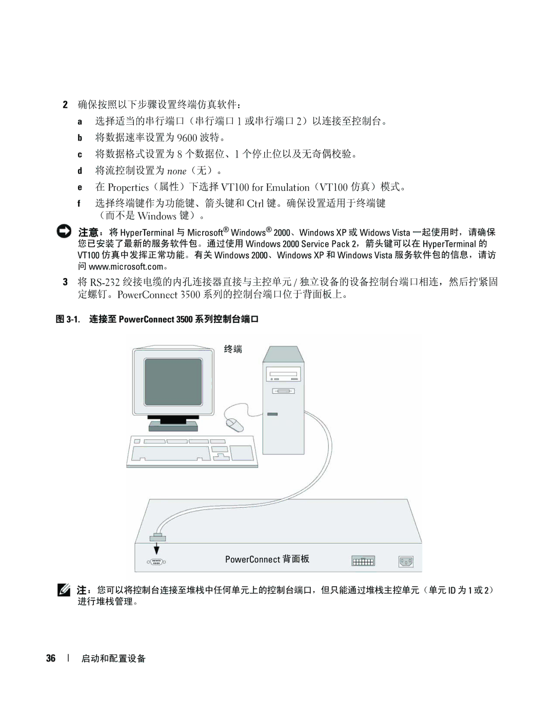 Dell 35XX manual … RS-232 pEq-DERíE / øfD&-˜¹ºw x´µPowerConnect 3500 sø³à 