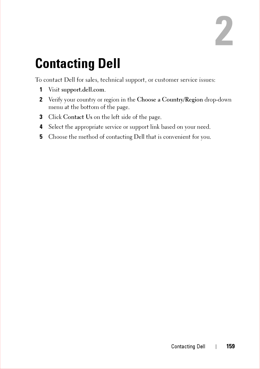 Dell 360 service manual Contacting Dell, 159 