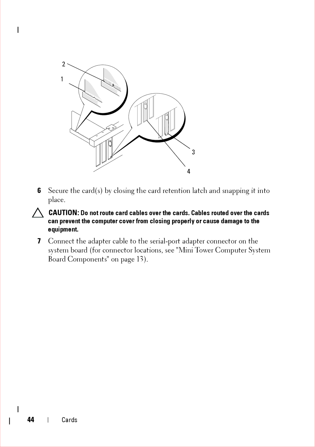 Dell 360 service manual Cards 