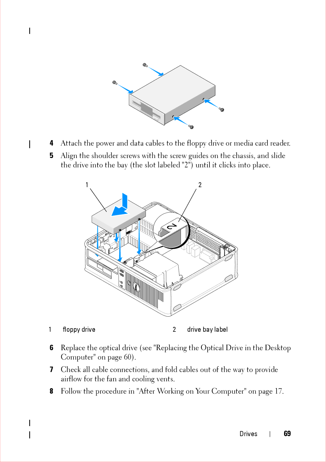 Dell 360 service manual Floppy drive 