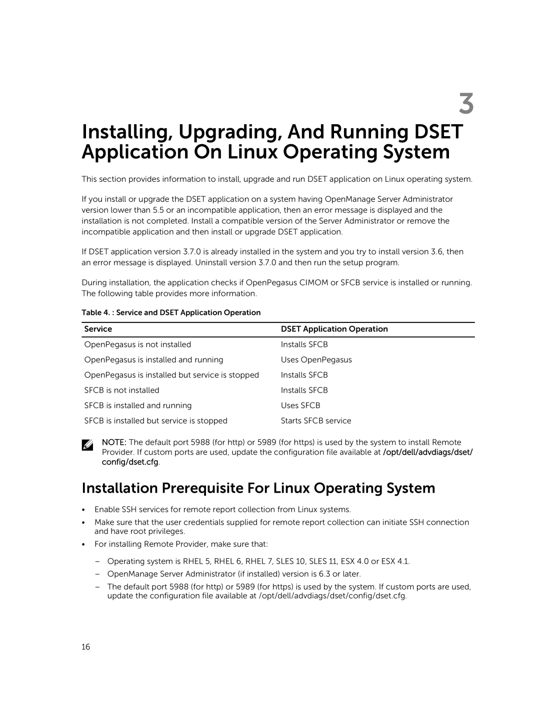 Dell 3.7.0 manual Installation Prerequisite For Linux Operating System 