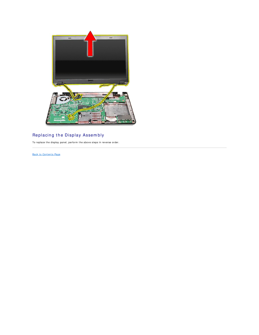 Dell 3700 specifications Replacing the Display Assembly 