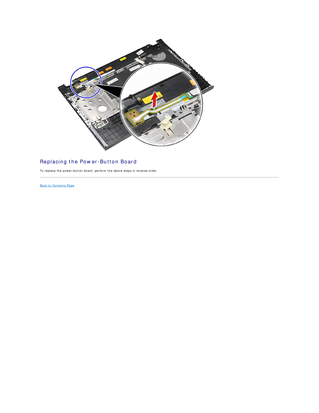 Dell 3700 specifications Replacing the Power-Button Board 