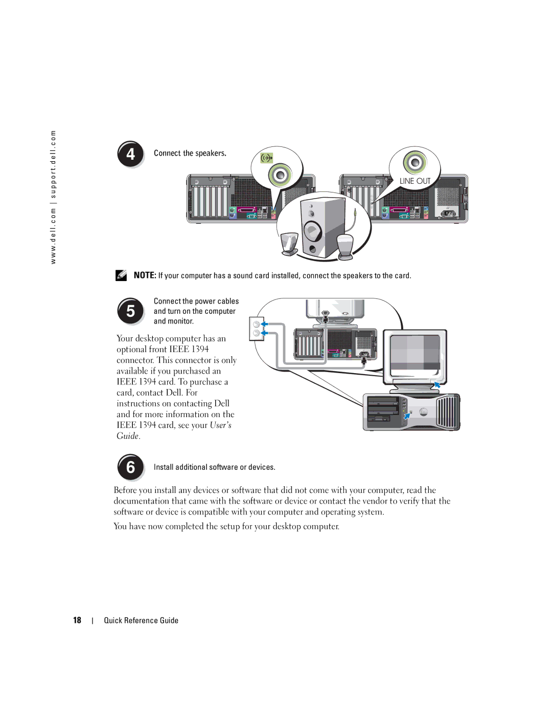 Dell 380, K8642 manual Guide, Connect the power cables Turn on the computer Monitor 