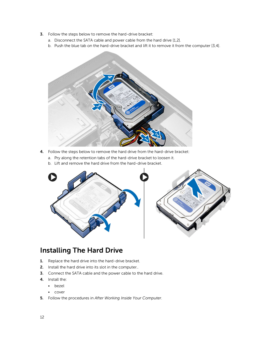 Dell 3800 owner manual Installing The Hard Drive 