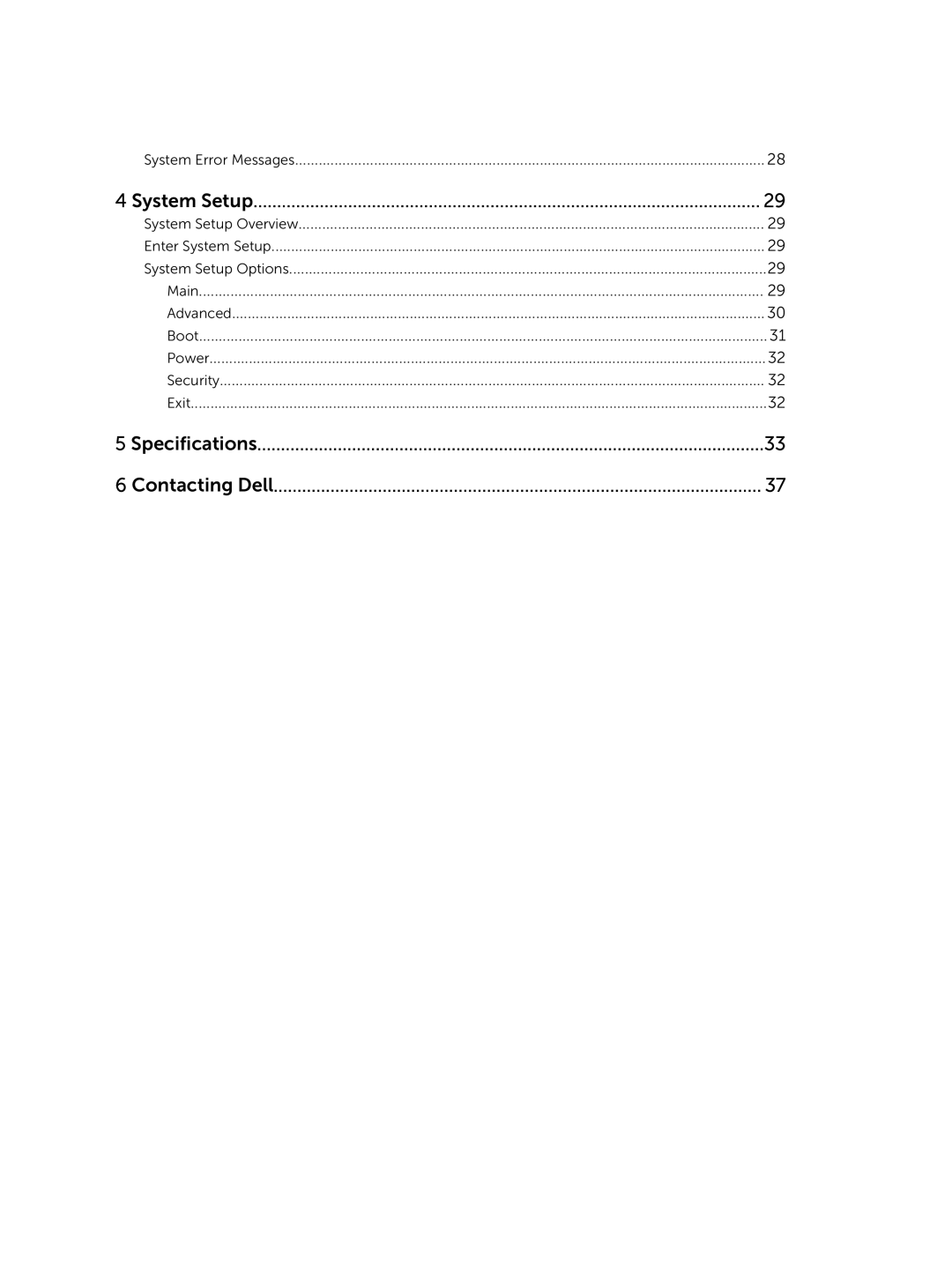 Dell 3800 owner manual Specifications Contacting Dell 