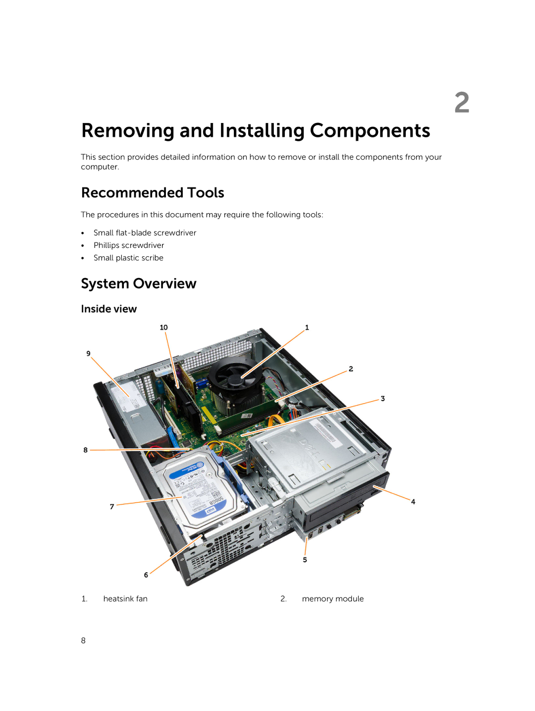 Dell 3800 owner manual Removing and Installing Components, Recommended Tools, System Overview 