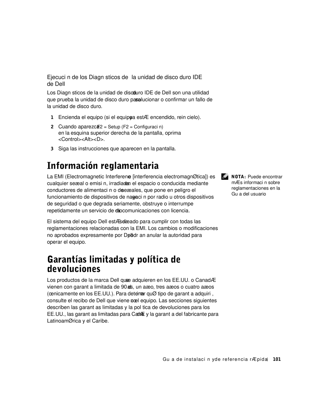 Dell 38WYD manual Información reglamentaria, Garantías limitadas y política de devoluciones 