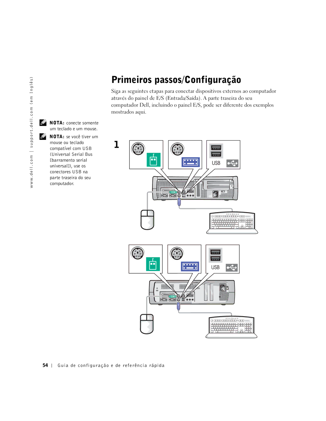 Dell 38WYD manual Primeiros passos/Configuração 