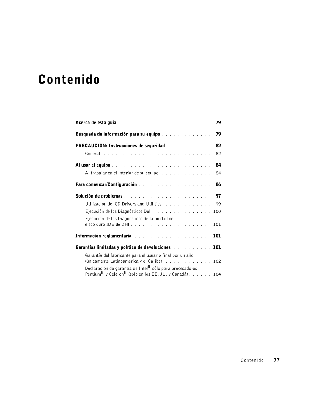 Dell 38WYD manual Contenido 