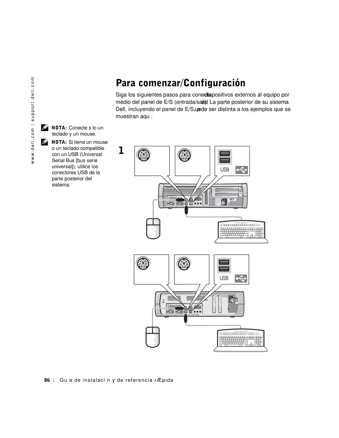 Dell 38WYD manual Para comenzar/Configuración 