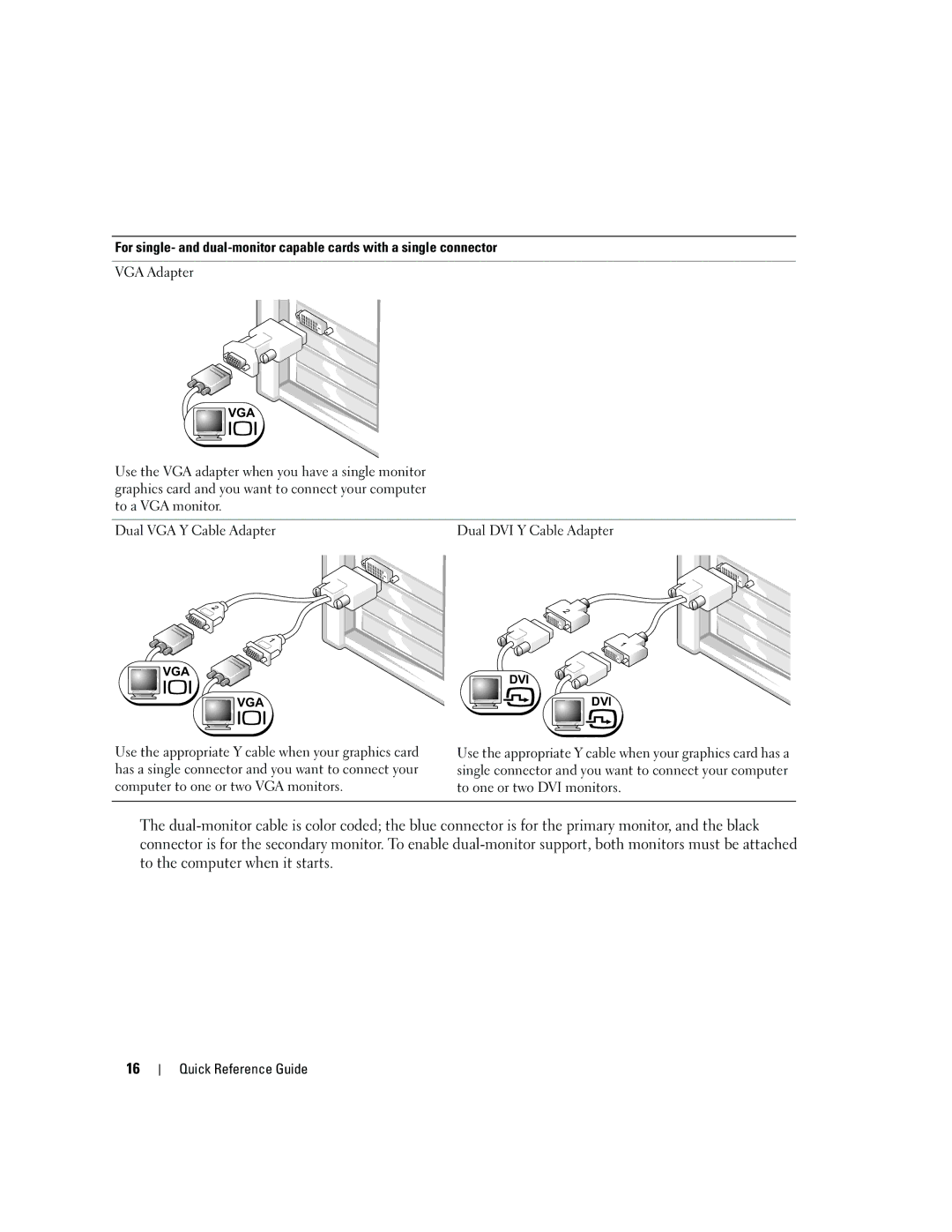 Dell 390, GH458 manual VGA Adapter 