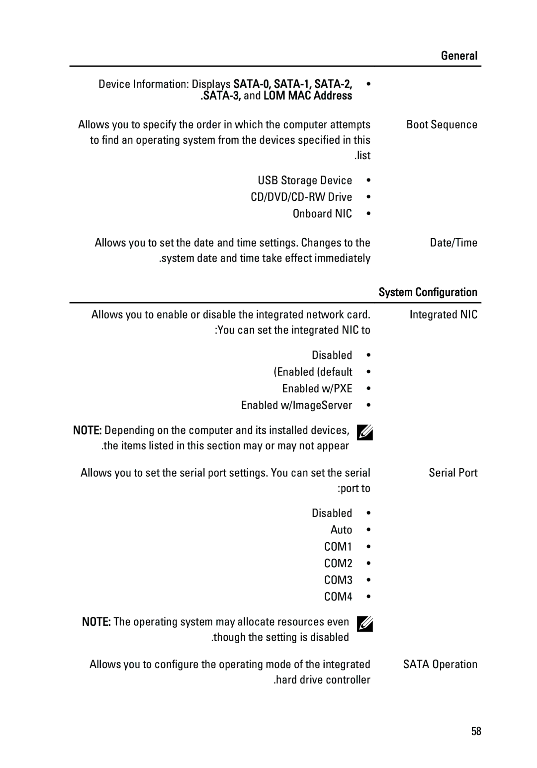 Dell 390 owner manual SATA-3, and LOM MAC Address, COM1 COM2 COM3 COM4 