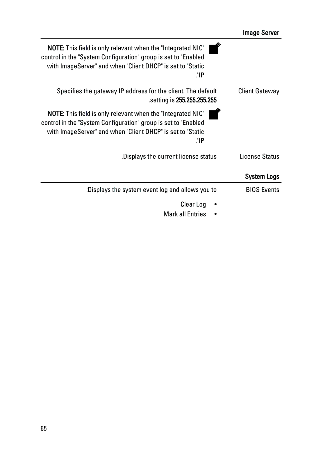 Dell 390 owner manual Setting is 