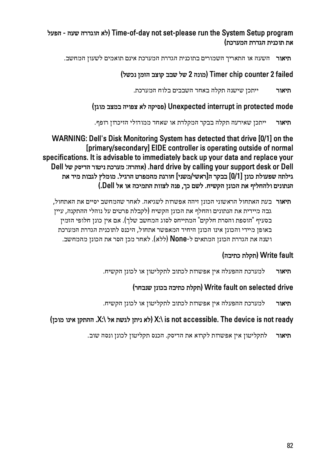 Dell 390 owner manual לשכנ ןמזה בצוק בבש לש 2 הנומ Timer chip counter 2 failed 