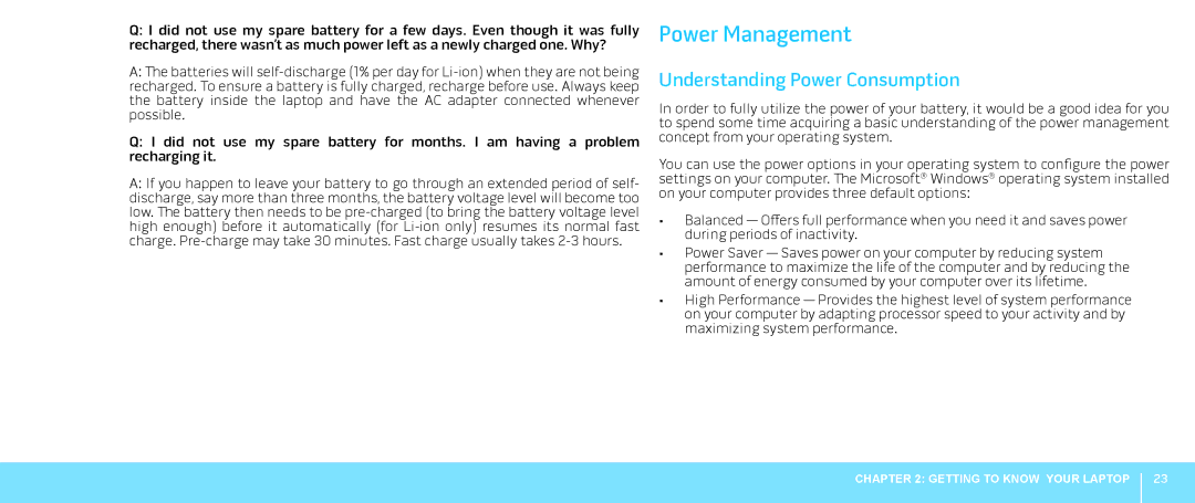 Dell M15x, P08G001, 039YVGA00 manual Power Management, Understanding Power Consumption 